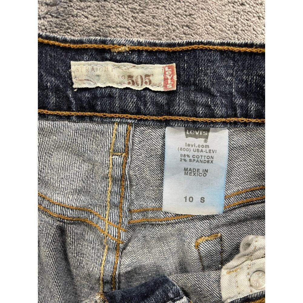 Levi's 505 Straight Leg Distressed Jeans 10S Short Stretch - Picture 2 of 9